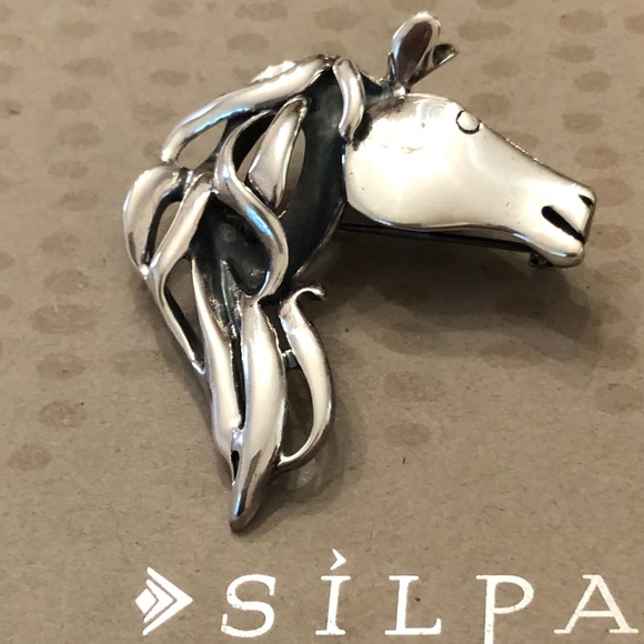 Vintage Silpada Sterling Silver Horse Head Equestrian Pin and Pendant I0653 - Picture 4 of 11